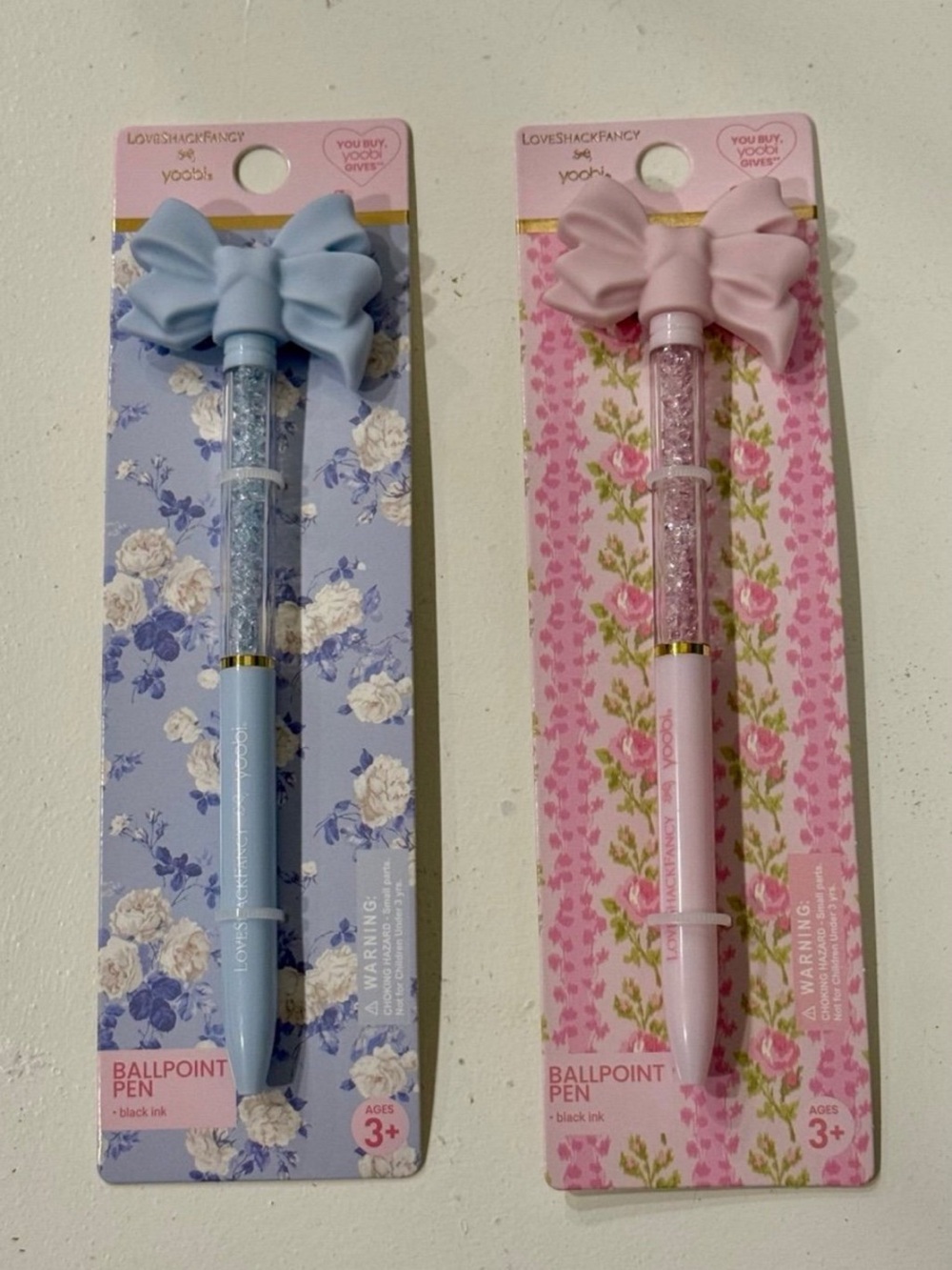 LoveShackFancy X Target Pink & Blue Bow Ballpoint Pens
